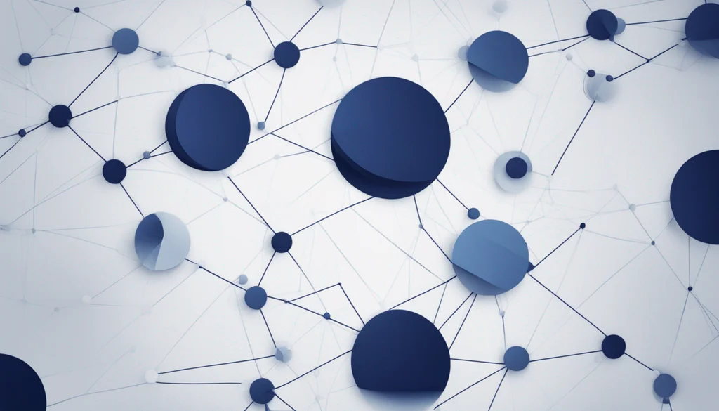 Corporate presentation slide background for tech company. Abstract geometric pattern with connected nodes suggesting AI/neural networks. Deep navy blue gradient. Subtle animated feel. Professional, modern, suitable for text overlay. - Stable Diffusion XL