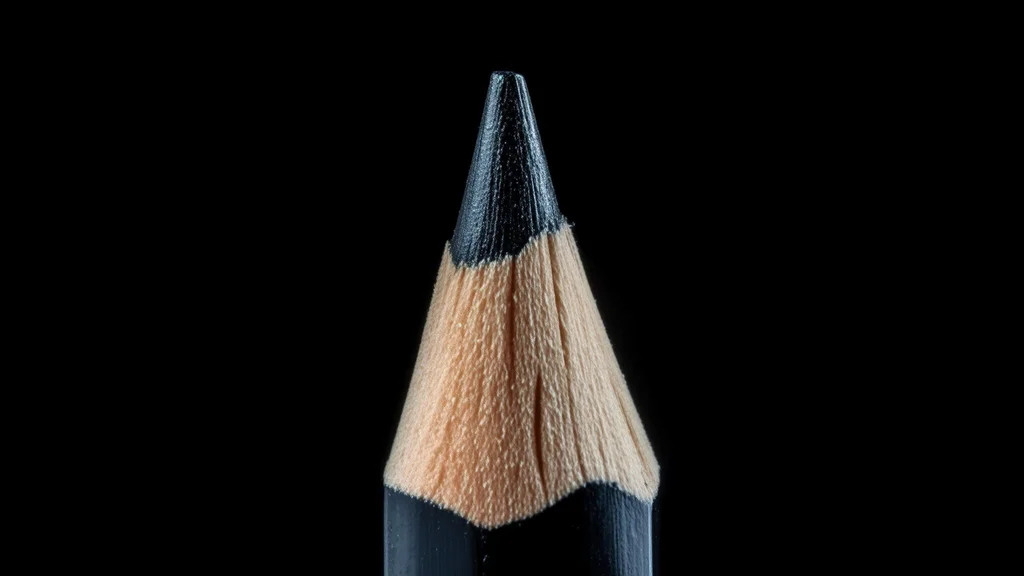 Imagine a pencil tip seen through a microscope. Imagine how the pencil tip would look and create an image. - Luma Photon Flash
