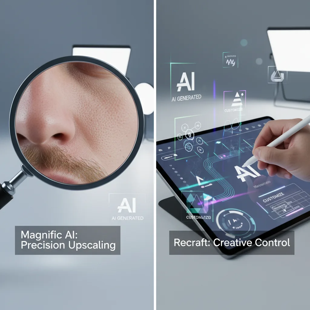 'Magnific AI vs Recraft: Upscaling Excellence Meets Creative Control in 2025'