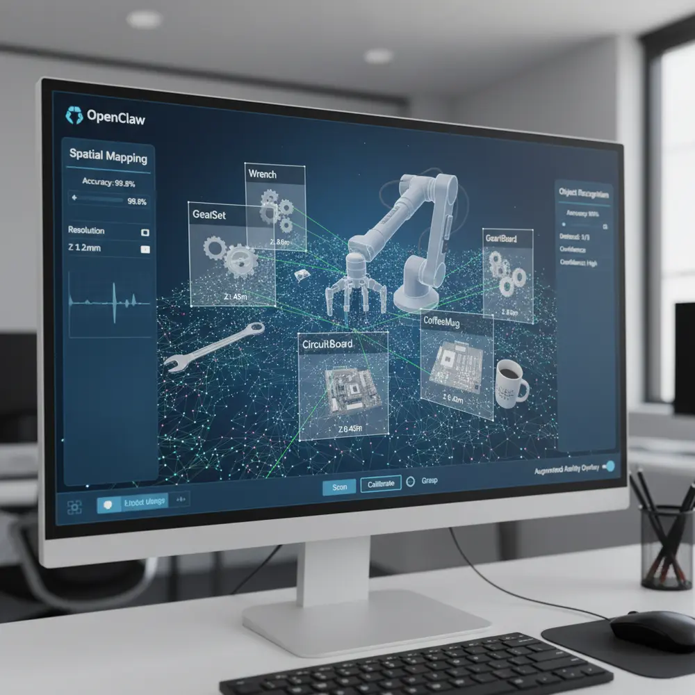 OpenClaw's computer vision interface displaying spatial mapping capabilities.