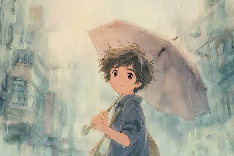 2D Anime Watercolor Illustration Template example 2