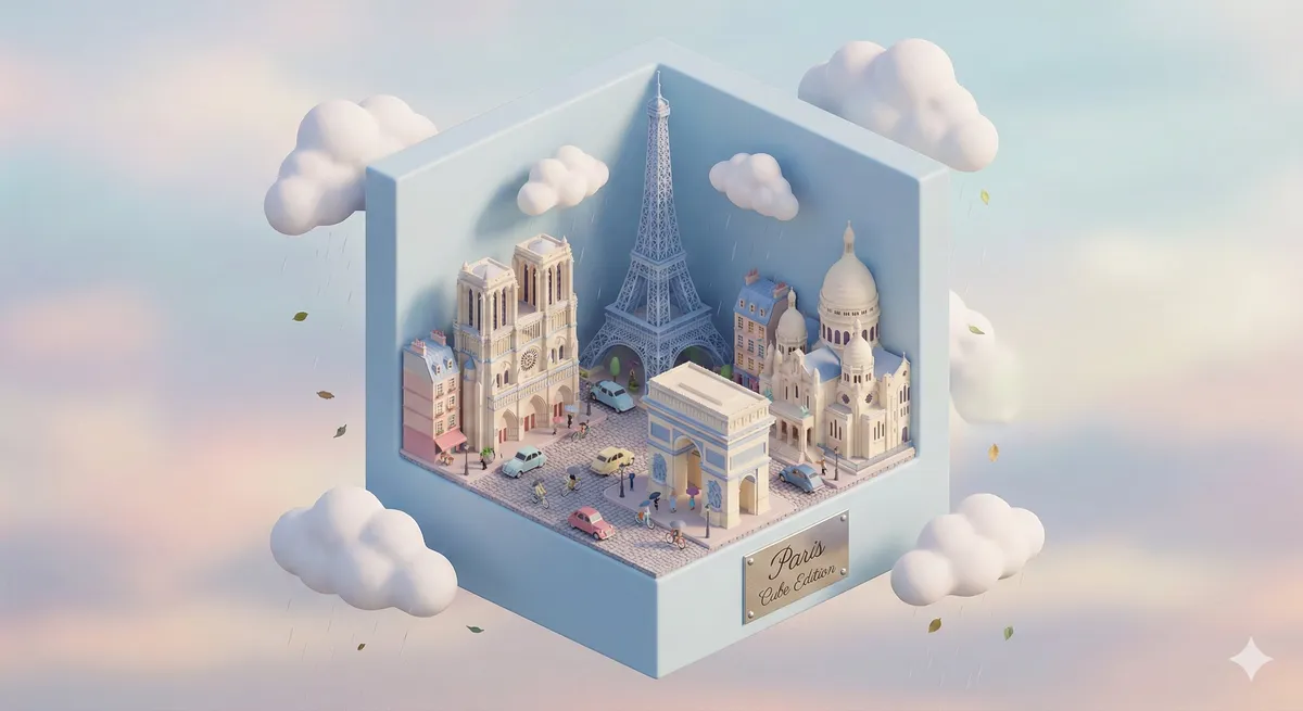 3d City Cube Diorama example 4