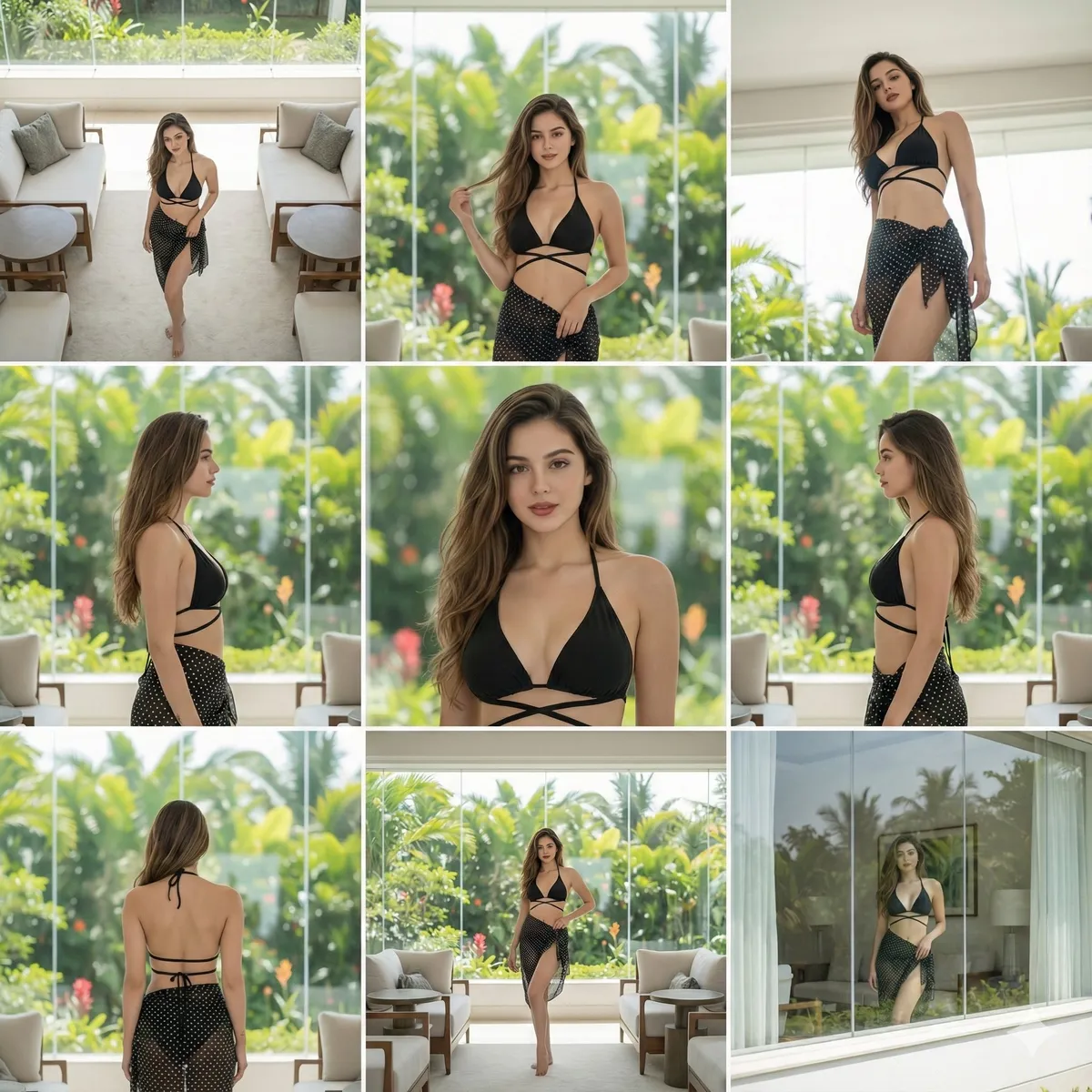 3x3 Grid Angel Scene Multi-Angle View example 1