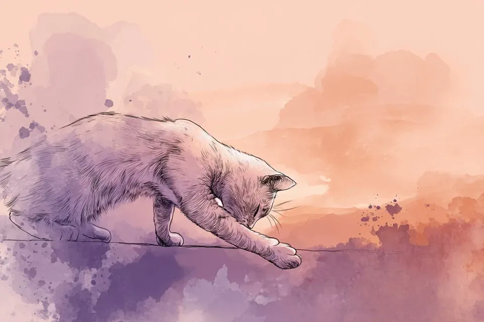 Anime Watercolor Illustration Template example 2