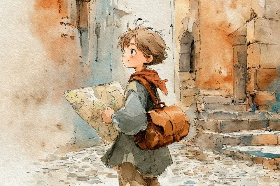 Anime Watercolor Illustration Template example 4