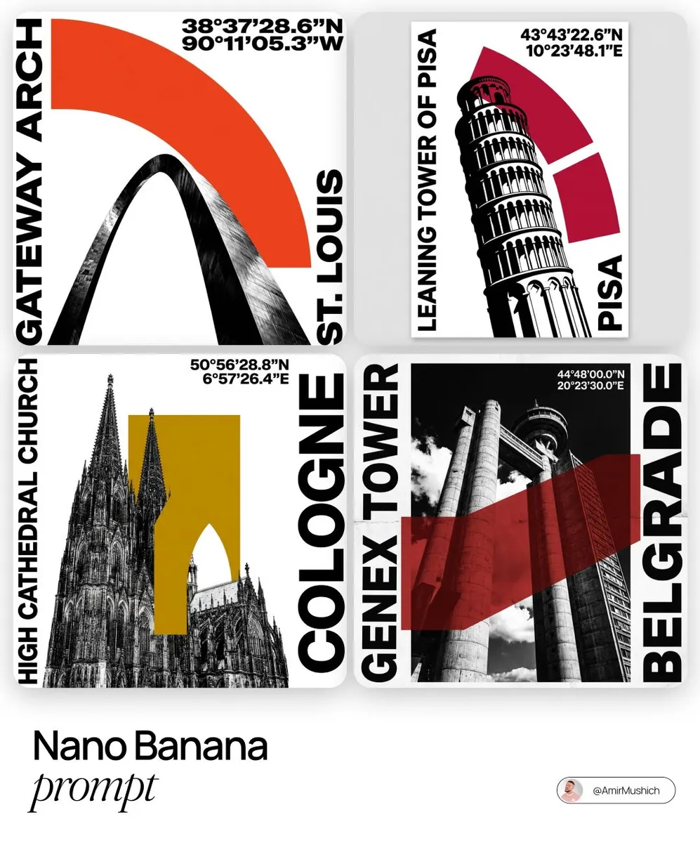 Brutalist Landmark Poster example 1