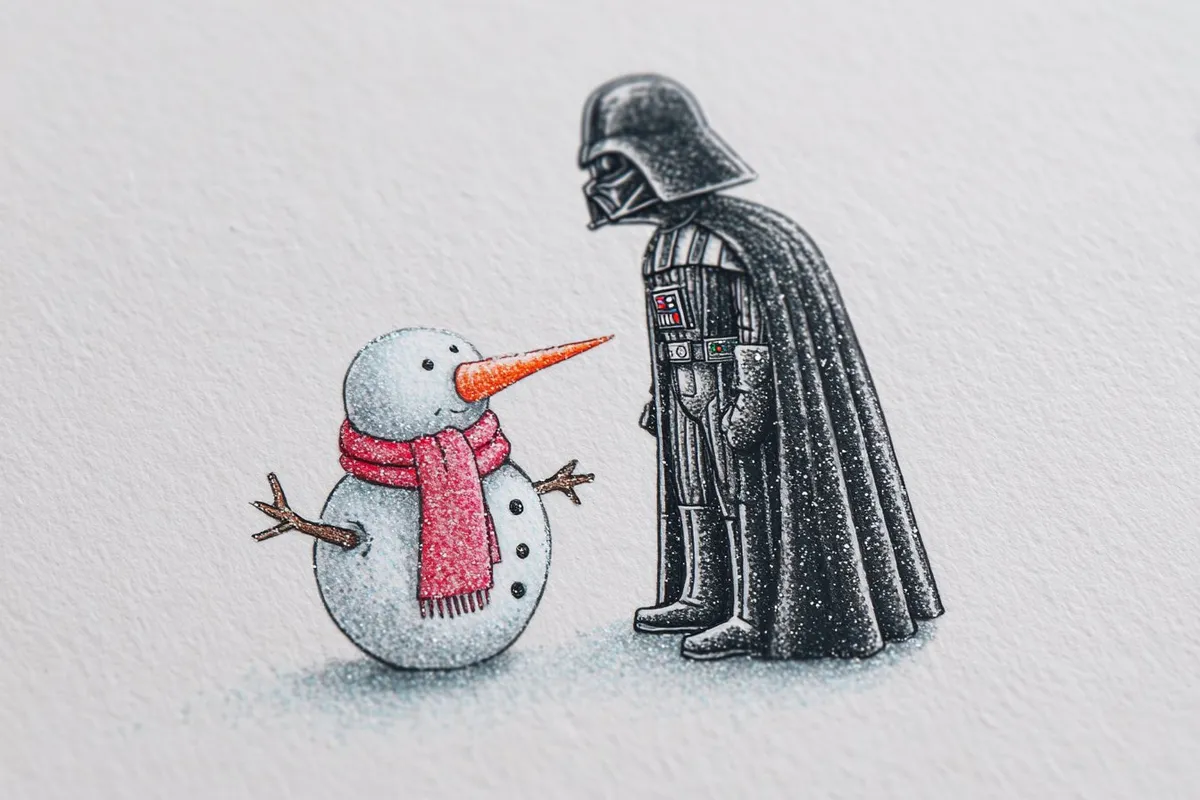 Children's Book Character Drawing with Glitter example 3