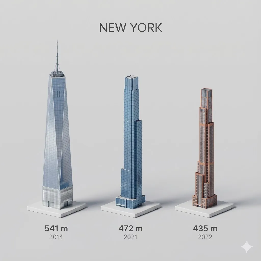 City's 3 Tallest Buildings 3D Models example 1