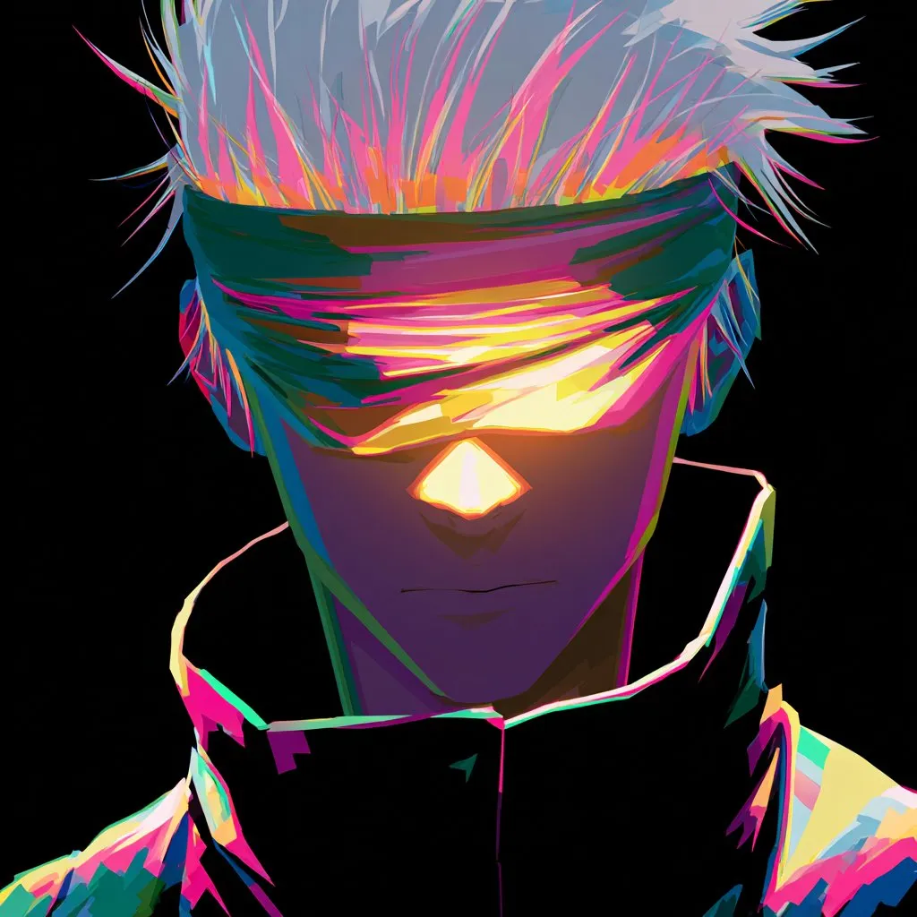 Colorful Gradient Anime Portrait example 1