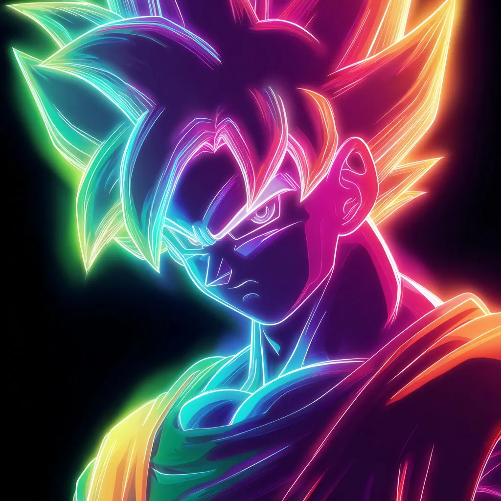 Colorful Gradient Anime Portrait example 2