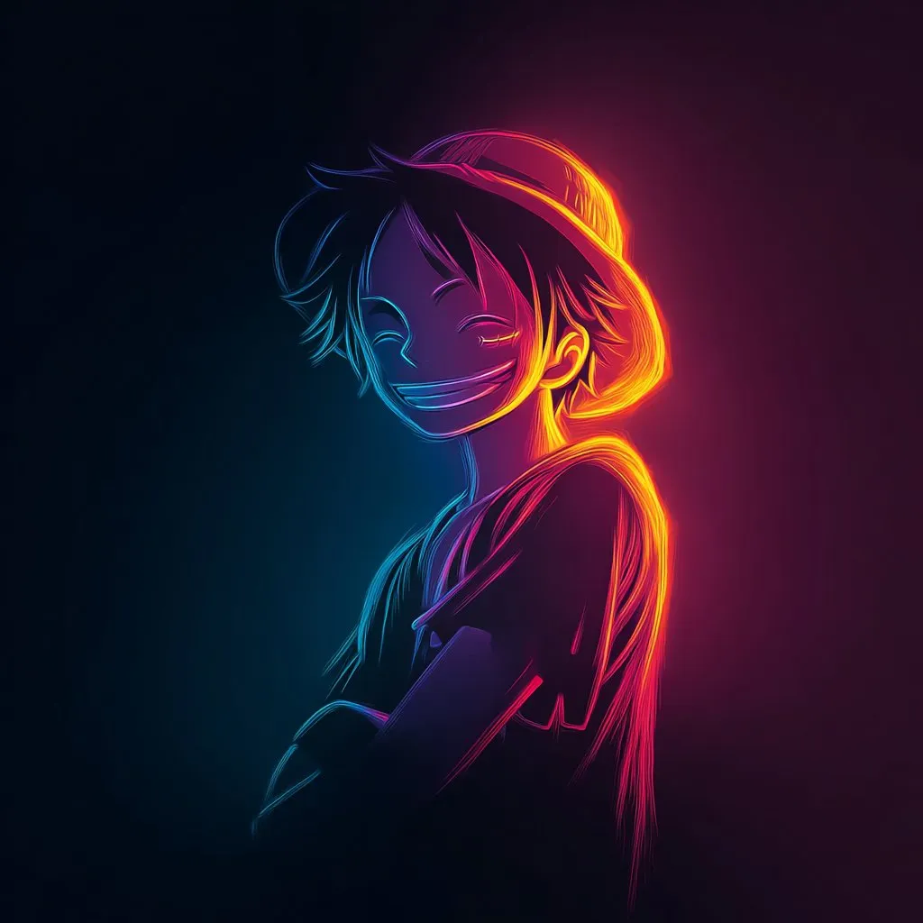 Colorful Gradient Anime Portrait example 3