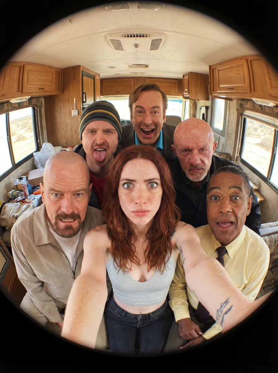 Fisheye Selfies with Movie Characters example 2