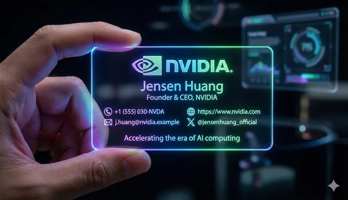 Futuristic Glowing Business Card Design example 3