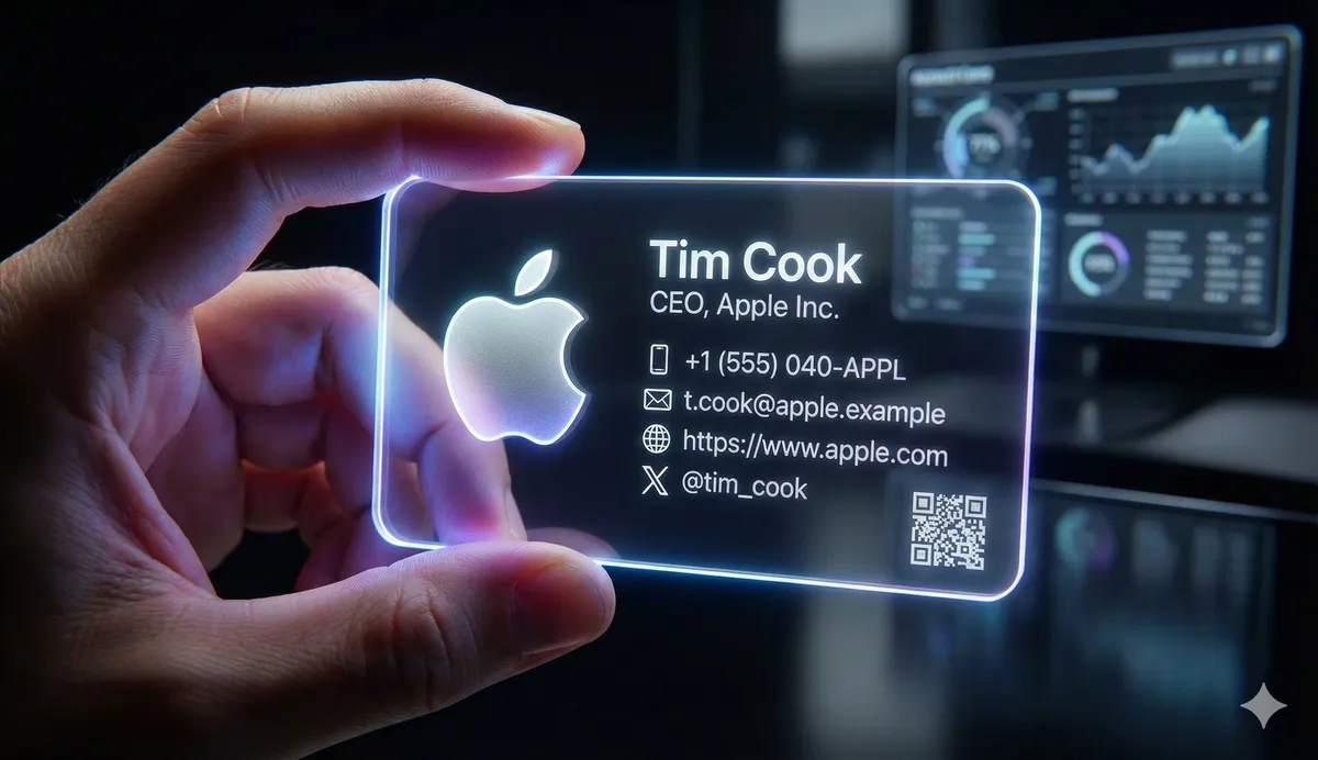 Futuristic Glowing Business Card Design example 4