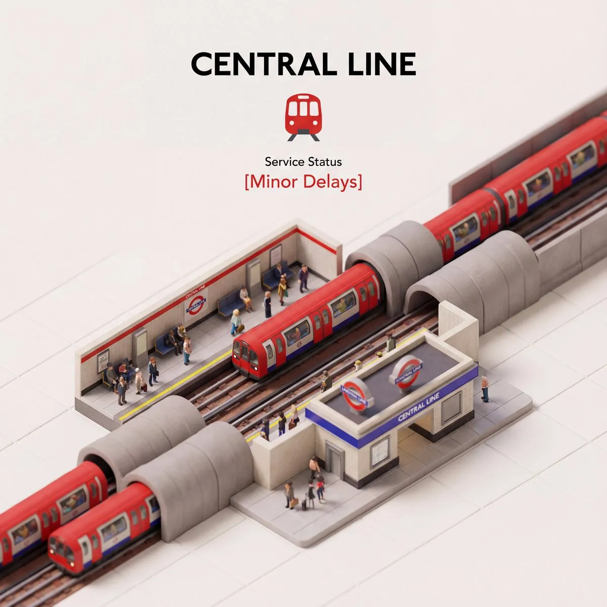 London Underground Isometric Status Display example 1