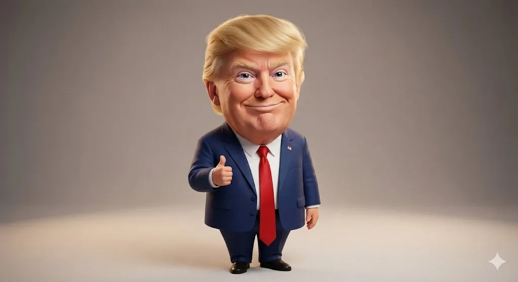 Playful 3D Celebrity Caricature Portrait example 2