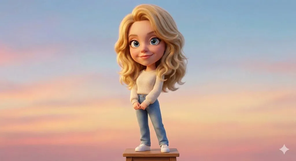 Playful 3D Celebrity Caricature Portrait example 4