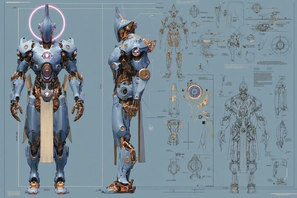 Sci-Fi Armor Concept Sheet example 4