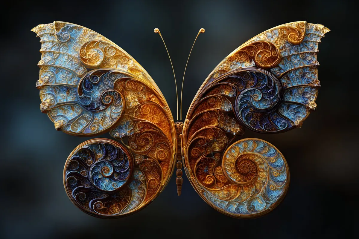 Spiral Fibonacci Fusion Art example 4