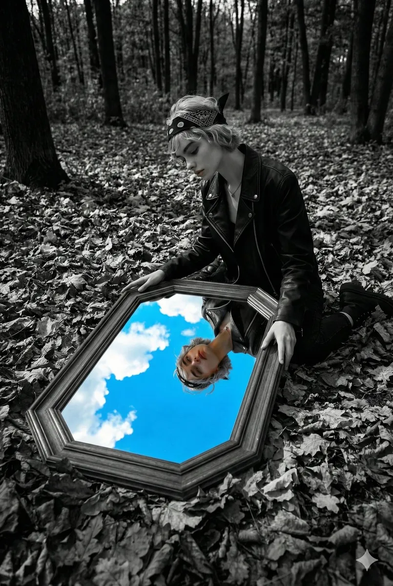 Surreal Forest Mirror Reflection example 1